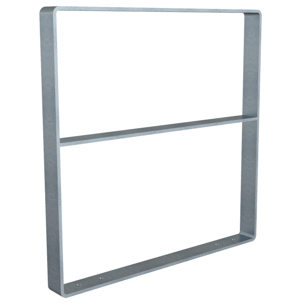 Leaning bracket made of flat steel | 70 x 70 mm | with chamfer to the inside | without cross bar | width: 800mm | hot-dip galvanized